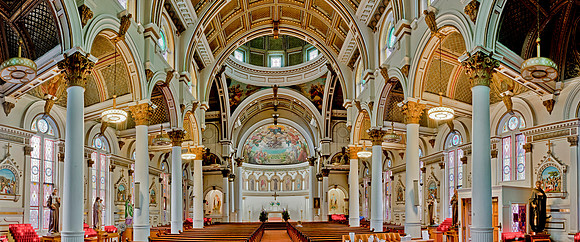 Panorama St. Leonard's Church Boston MA