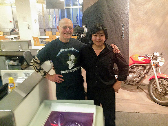 with Bill Burke Polaroid 20x24 Shoot at Mass College of Art