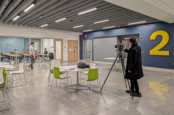 Keitaro at work at Northeastern University 2025