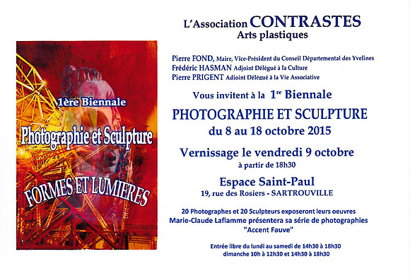 BIENNALE PHOTOGRAPHIE ET SCULPTURE - SARTROUVILLE France Oct 2015