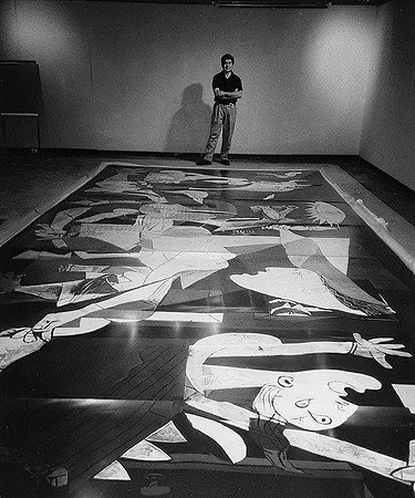 Guernica 1:1 Photographic Exact Size Reproduction Project Madrid, Spain 1995 I went to Madrid, Spain, for a week with the Polaroid scientists and engineers to do this.