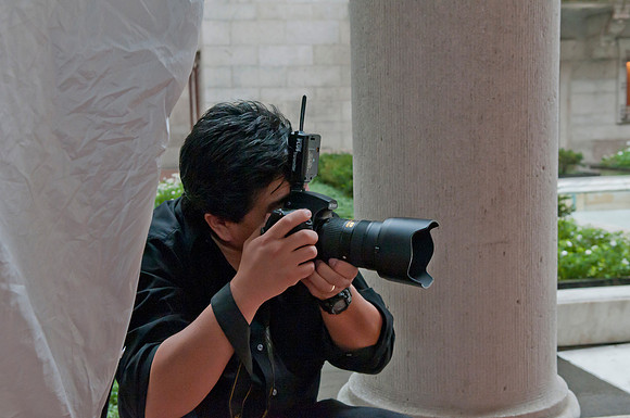 Location shoot at Boston Public Library